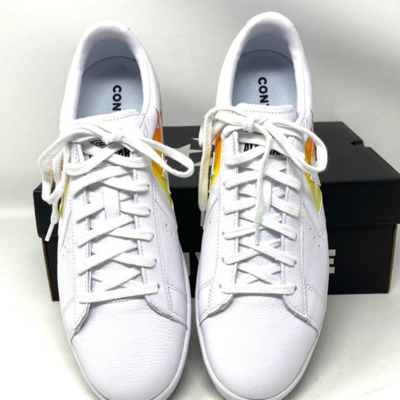 💖MEGA SALE💖Converse PRO LEATHER Low Top White Fire Women's Size 6.5 167935C - Picture 4 of 9